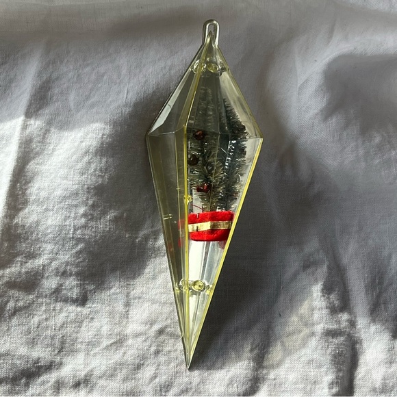 MCM Vintage Jewel Brite Ornaments Reflective Geometric Diorama Trees Pastels x5 - Picture 14 of 17